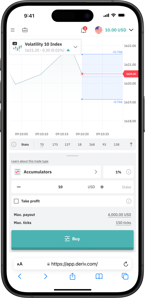 Choosing your trading capital, from 1 USD to 100 USD.
