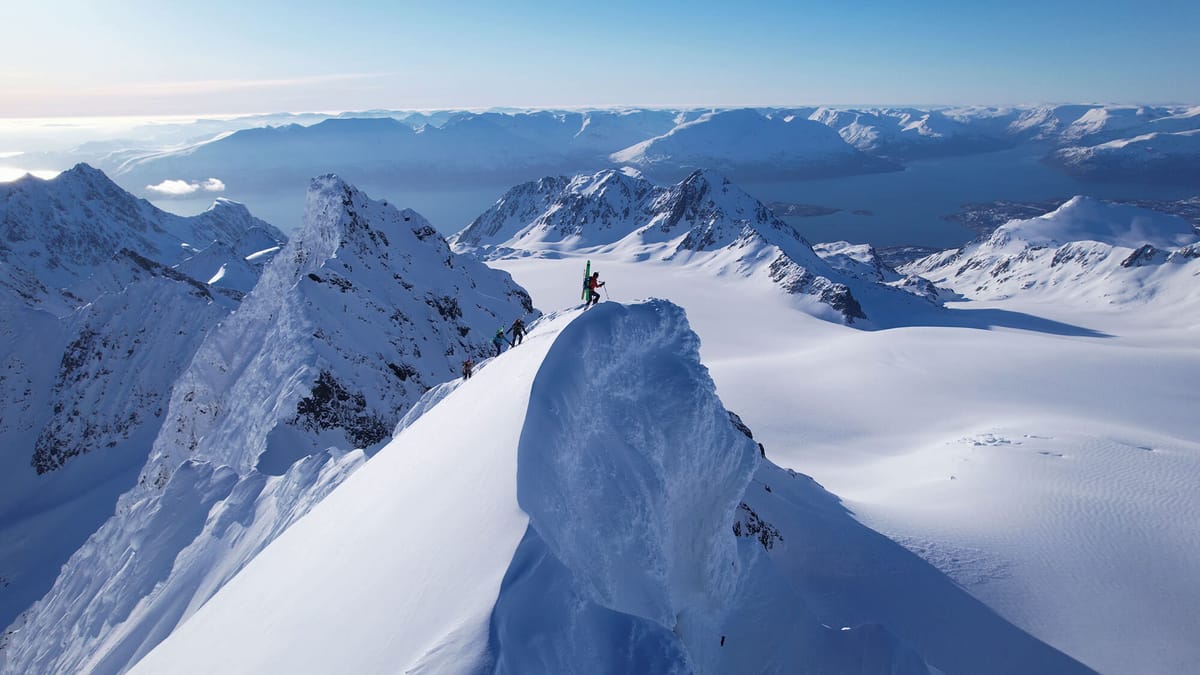 Kahuna team member climbing a mountain