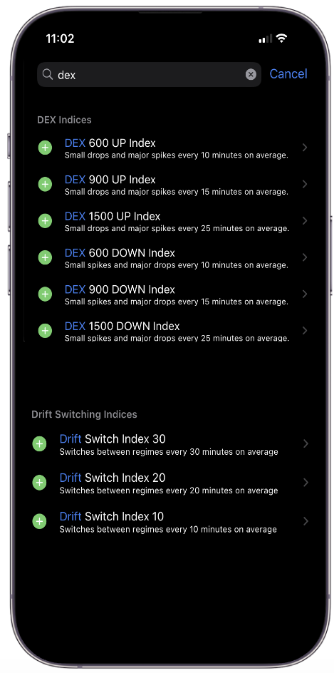 Choosing an index on Deriv MT5