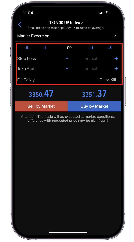 Setting trade parameters on Deriv MT5