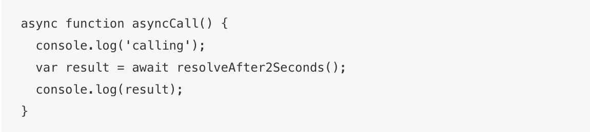 Code for Async syntax in Javascript