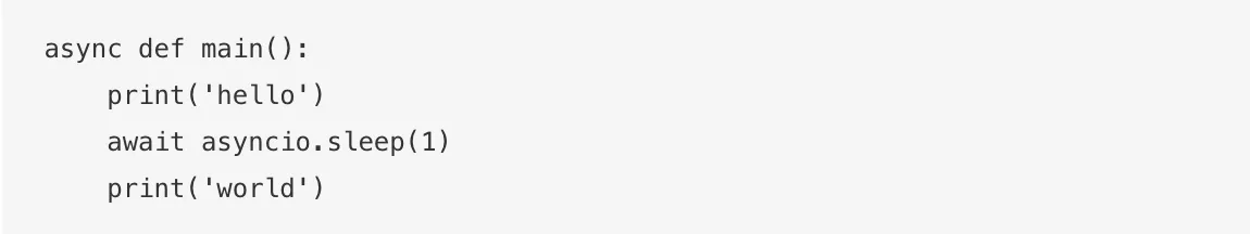 Code for Async syntax in Python 3