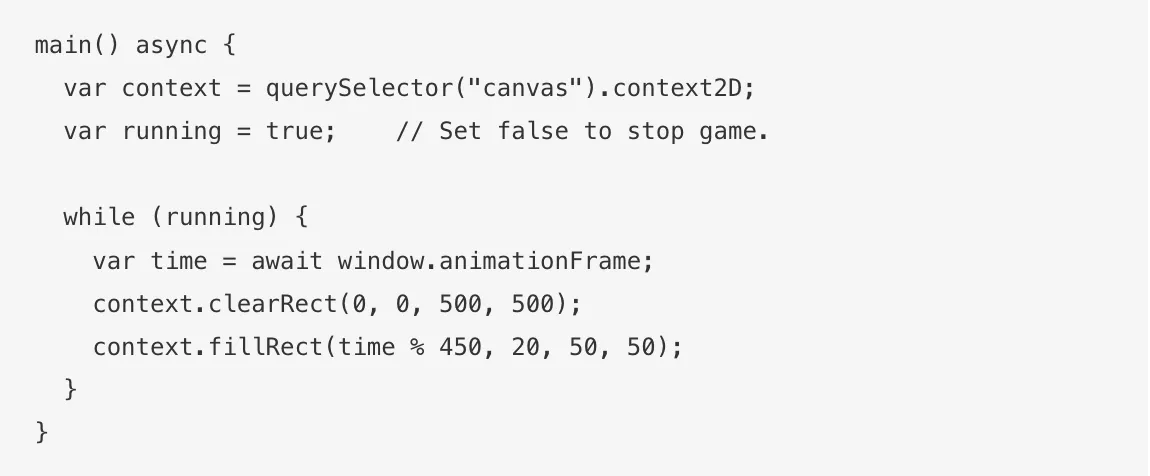 Code for Async syntax in Dart