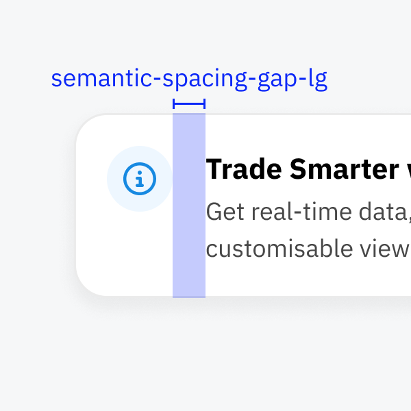 A screen showing large spacing gap tokens on Quill