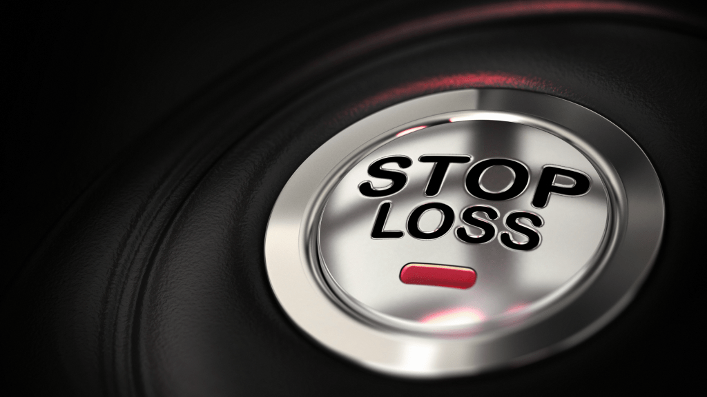 A button illustrating the stop loss risk-management feature