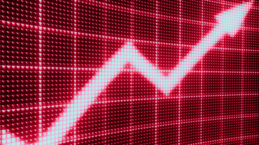 ক্ষতি দেখানো একটি লাল তীর